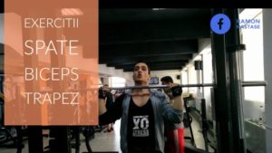 exercitii antrenament pentru spate biceps si trapez la sala
