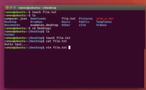 utilitare in linux din terminal cu editare de text prin vim cu fisiere