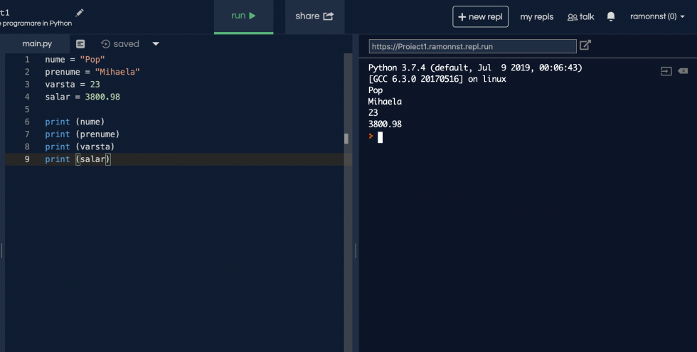 Programare in Python: 💻Tutorial pentru Incepatori - RamonNastase.ro