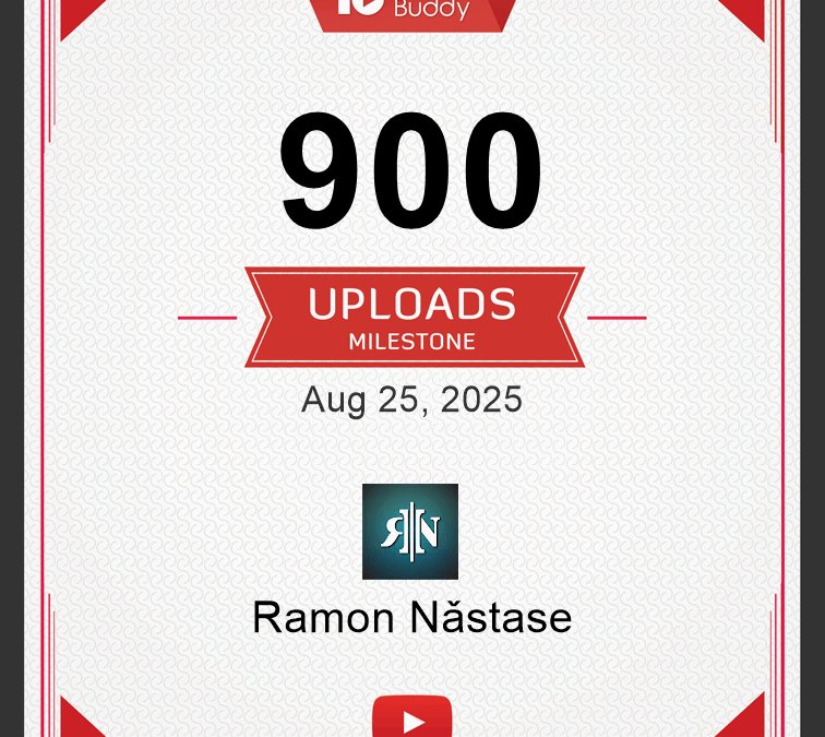 Peste 900 de tutoriale publicate pe YouTube din 2016 pana astazi. 🥳